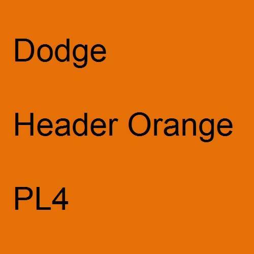 Dodge, Header Orange, PL4.